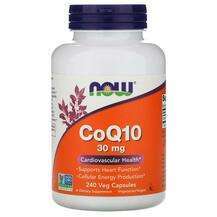 Now, CoQ10 30 mg, Убіхінон 30 мг, 240 капсул