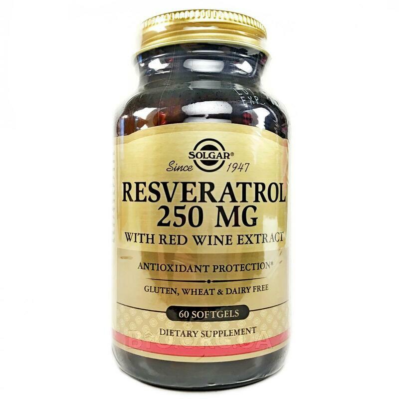 Resveratrol 250 Mg 60 Softgels Solgar 4501