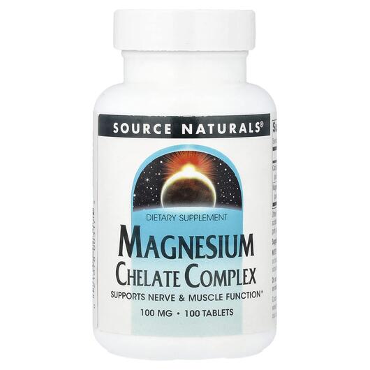 Основное фото товара Магний, Magnesium Chelate Complex 100 mg, 100 таблеток
