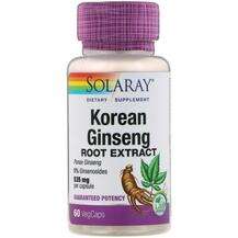 Solaray, Korean Ginseng 535 mg, Екстракт кореня Женьшеню 535 м...