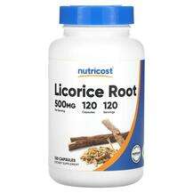 Nutricost, Лакрица, Licorice Root 500 mg, 120 капсул
