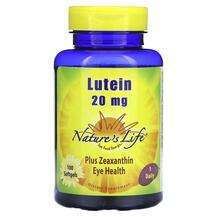 Natures Life, Лютеин, Lutein 20 mg, 100 капсул