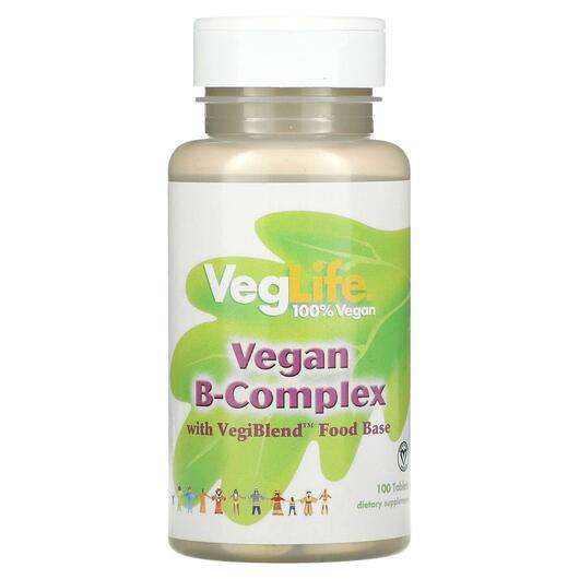 Основне фото товара VegLife, Vegan B-Complex, B-комплекс, 100 таблеток