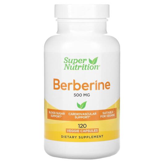 Основне фото товара Super Nutrition, Berberine HCI 500 mg, Берберин, 120 капсул