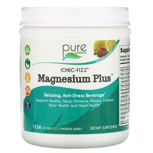 Основное фото товара Pure Essence, Магний Малина, Ionic-Fizz Magnesium Plus, 342 г