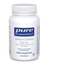 Pure Encapsulations, Ацетил L карнитин, Acetyl-L-Carnitine 500...