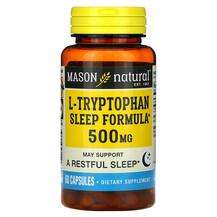 Mason, L-Tryptophan Sleep Formula 500 mg, Підтримка сну, 60 ка...