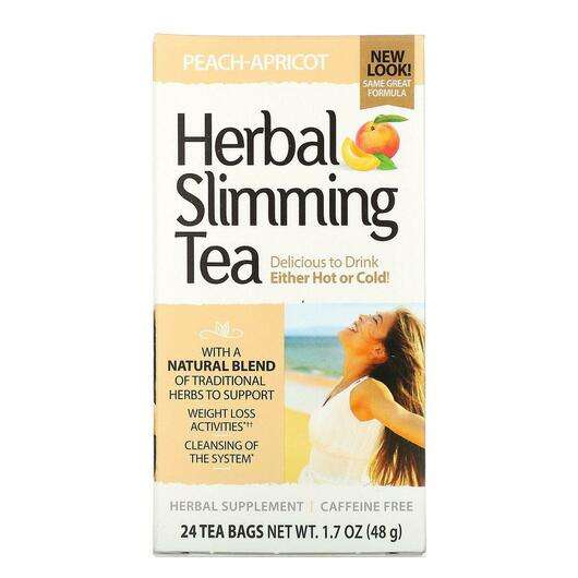Herbal Slimming Tea Peach-Apricot, Трав'яний чай для схуднення з персиком і абрикосом, 24 пакетика