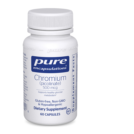 Основное фото товара Pure Encapsulations, Хром, Chromium Picolinate 500 mcg, 60 капсул