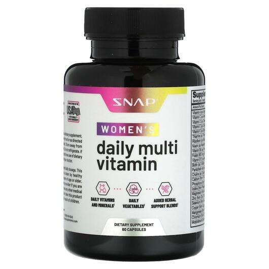 Основное фото товара Snap Supplements, Мультивитамины для женщин, Women's Daily Mul...