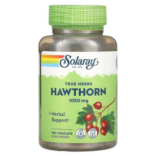 Основне фото товара Solaray, Hawthorn 525 mg, Глід 525 мг, 180 капсул