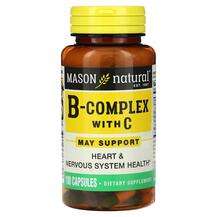 Mason, B-Complex With C, Комплекс вітаміну B, 100 капсул