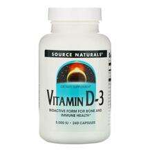 Source Naturals, Vitamin D-3 5000 IU 240, Вітамін D-3 5000 МО,...