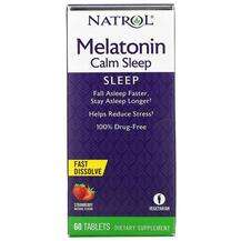 Natrol, Melatonin Calm Sleep Fast Dissolve Strawberry, 60 Tablets