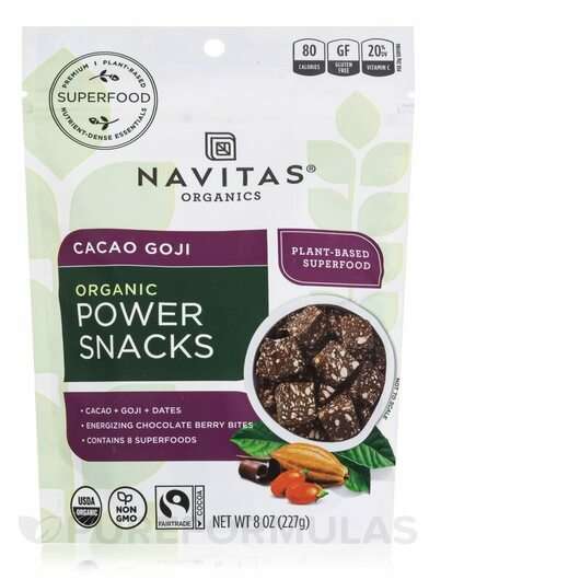 Основне фото товара Navitas Organics, Organic Power Snacks Cacao Goji, NAC N-Ацети...