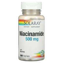 Solaray, Niacinamide 500 mg, 100 VegCaps