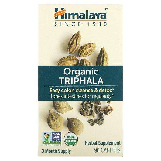 Основное фото товара Himalaya, Трифала, Organic Triphala, 90 капсул
