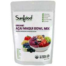 Sunfood, Ягоды Асаи, Organic Acai Maqui Bowl Mix, 170 г