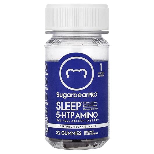Основное фото товара Поддержка сна, Sleep 5 HTP Amino Gummies, 32 таблеток