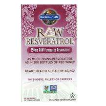 Garden of Life, RAW Resveratrol 350 mg, Ресвератрол, 60 капсул