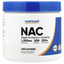 NAC Unflavored N-ацетилцистеин Nutricost 250 г