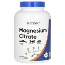 Magnesium Citrate 210 mg Магний Nutricost 240 капсул