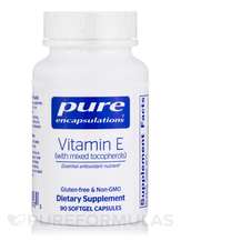 Pure Encapsulations, Витамин E Токоферолы, Vitamin E with mixe...