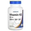 Nutricost, Витамин K2, Vitamin K2 100 mcg, 240 капсул
