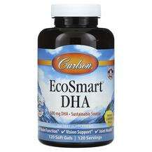 Carlson, EcoSmart DHA Natural Lemon 500 mg, ДГК, 120 капсул
