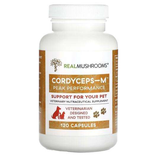 Основне фото товара Real Mushrooms, Cordyceps-M Support for Your Pet, Гриби Кордіц...