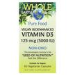 Фото товара Whole Earth & Sea Vegan Bioenhanced, Витамин D3 Холекальцифер