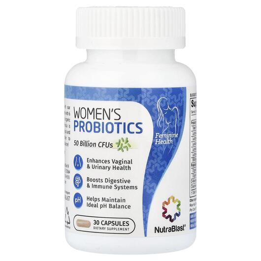 Основне фото товара NutraBlast, Women's Probiotics, Пробіотики для жінок, 30 кап