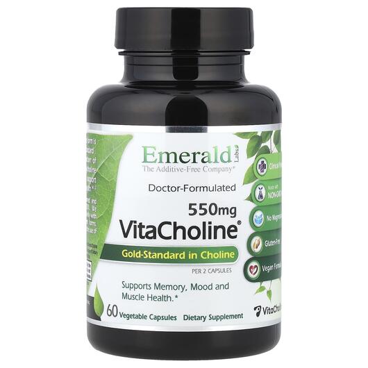 Основне фото товара Emerald, VitaCholine 550 mg, Холін, 60 капсул