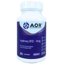 AOR, Витамин В12 Гидроксокобаламин, Hydroxy B12 1 mg, 60 пастилок