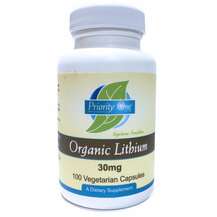 Priority One, Organic Lithium 30 mg, Літій, 100 капсул