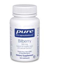 Pure Encapsulations, Черника, Bilberry 160 mg, 120 капсул
