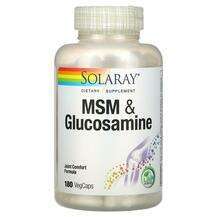 Solaray, MSM & Glucosamine, Глюкозамін з МСМ, 180 капсул
