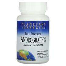 Planetary Herbals, Full Spectrum Andrographis 400 mg, 60 Tablets