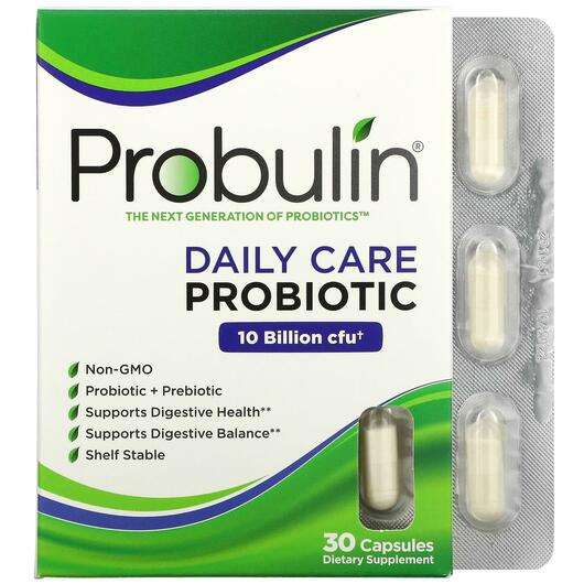 Основное фото товара Probulin, Пробиотики, Daily Care Probiotic 10 Billion CFU, 30 ...