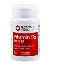 Protocol for Life Balance, Vitamin D3 1000 IU, Вітамін D3, 120...