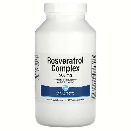 Resveratrol Complex 500 mg, Ресвератрол 500 мг, 250 капсул