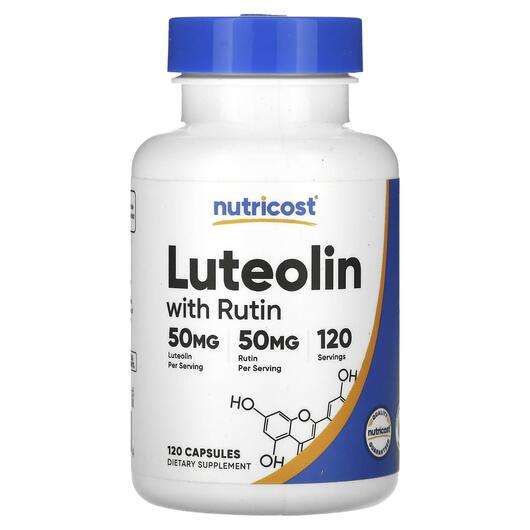 Основное фото товара Nutricost, Лютеолин, Luteolin With Rutin 50 mg, 120 капсул