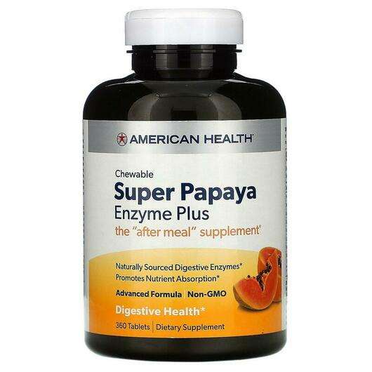 Super Papaya Enzyme Plus, Жувальні Ферменти Папайї, 360 таблеток