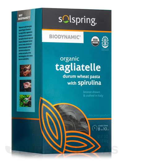 Solspring Biodynamic Organic Tagliatelle Durum Wheat Pasta, Макарони, 454 г