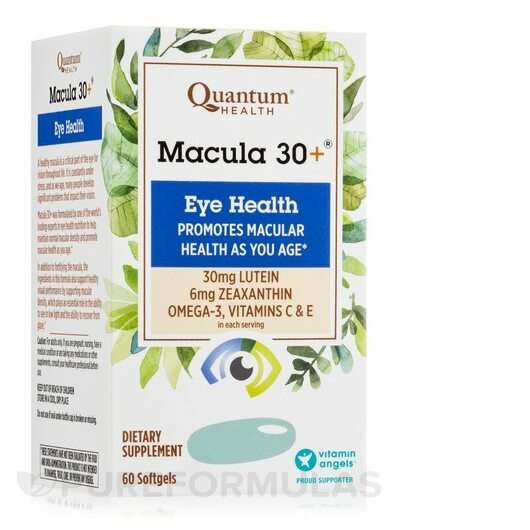 Основне фото товара Quantum Health, Macula 30+, Підтримка здоров'я зору, 60 капсул