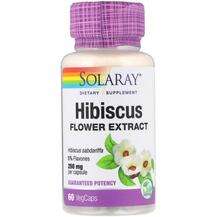 Solaray, Hibiscus Flower 250 mg, Гібіскус, 60 капсул
