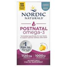 Nordic Naturals, Postnatal Omega-3 Lemon Flavor 650 mg, 60 Sof...