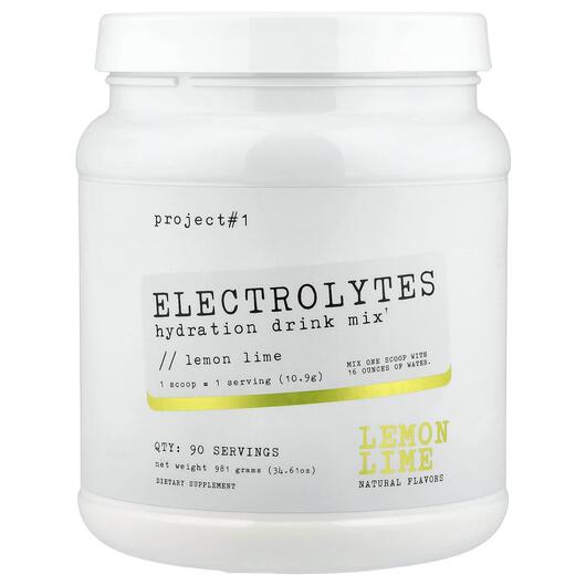 Основне фото товара Electrolytes Hydration Drink Mix Lemon Lime, Електроліти, 981 г