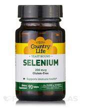 Country Life, Selenium 200 mcg, Селен, 90 таблеток