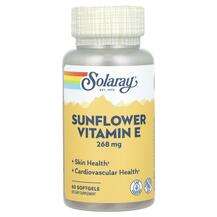 Solaray, Витамин E Токоферолы, Sunflower Vitamin E 268 mg, 60 ...